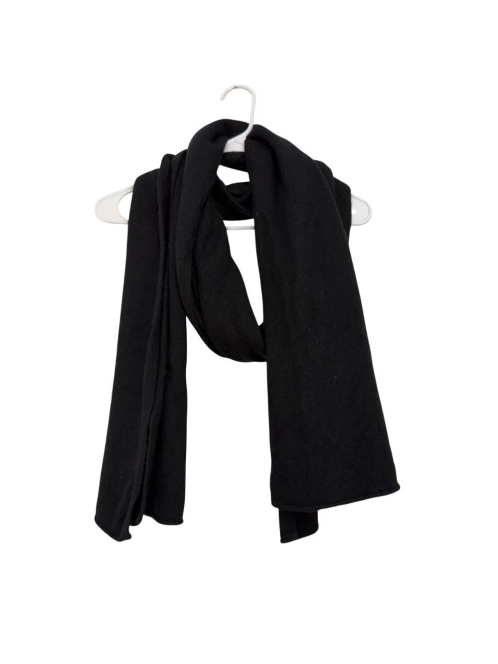J. Crew Italian Cashmere Black Scarf 100% Cashmere Soft/Warm 21''X 72" Dry Clean